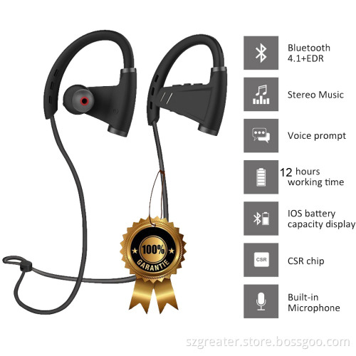Bluetooth Wireless Sport Earphones Foldable Headset Stereo Headphone nfc function Universal Handfree Earbuds Black